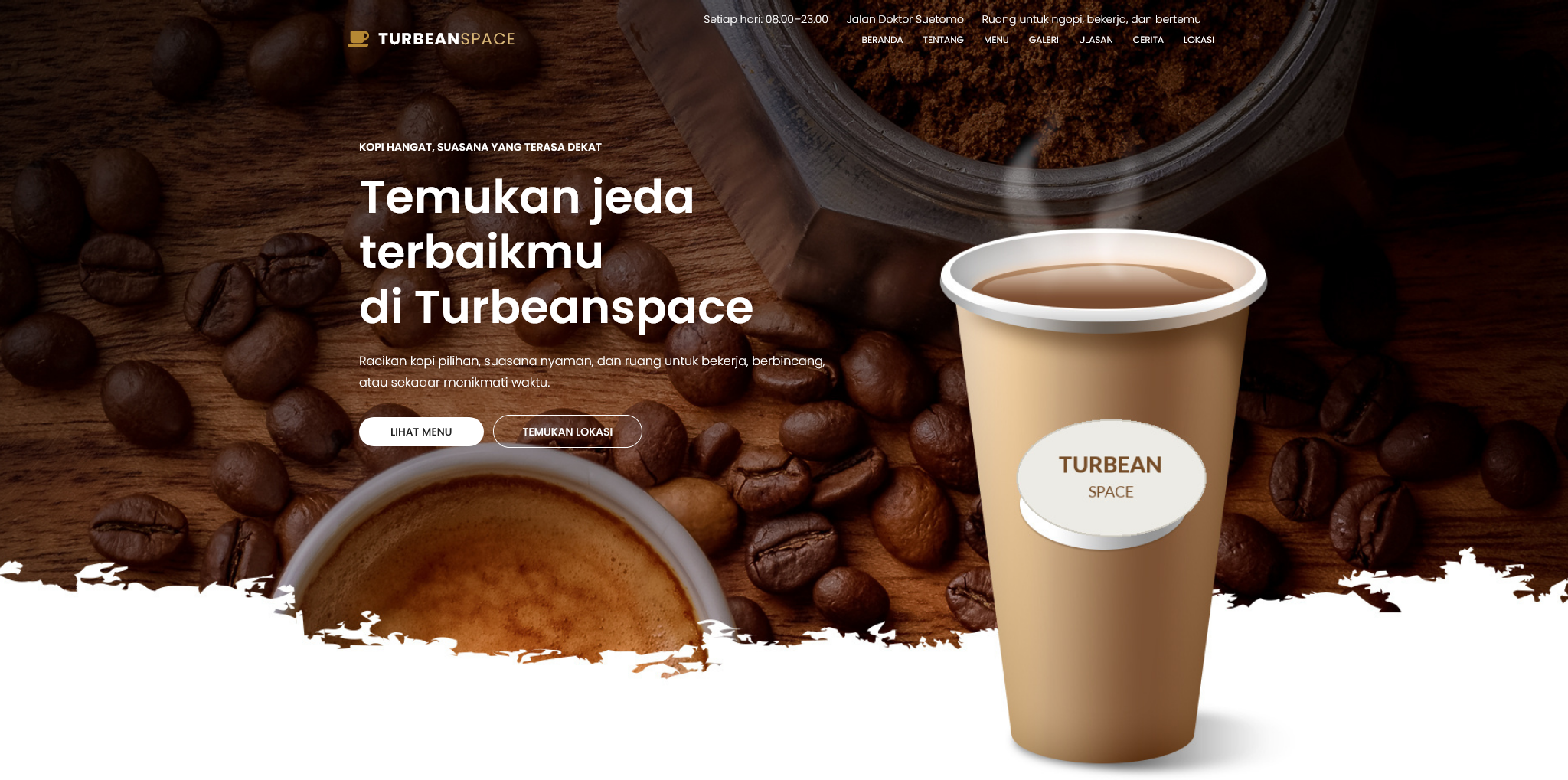 Screenshot 1 Coffe Shop Turbeanspace